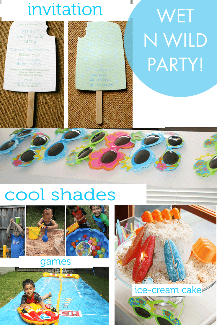 Wet n wild summer fun birthday party theme ideas