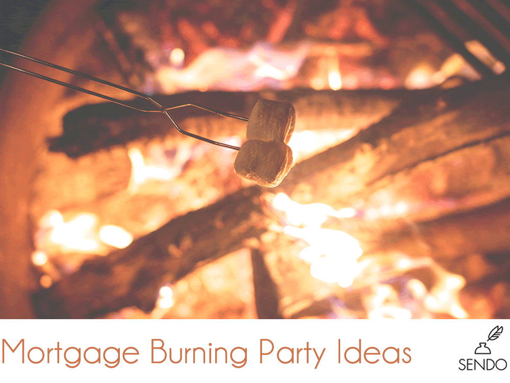 mortgage burning party ideas fire marshmallows