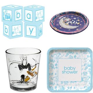 nursery rhyme baby shower theme ideas supplies plates cups cow jumped over the moon