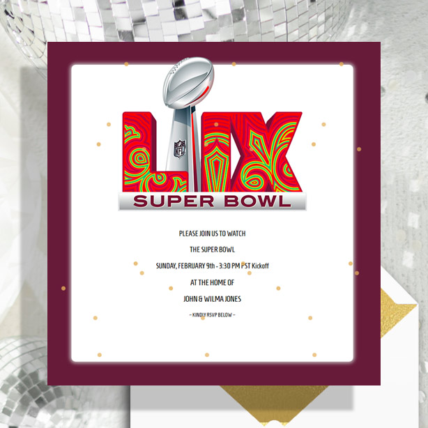 Super Bowl Invitation