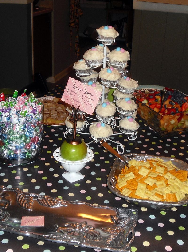 DIY baby gender reveal party cupcakes