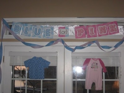 DIY baby gender reveal party pink or blue