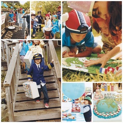 Amazing Race Party Birthday Ideas cake costumes