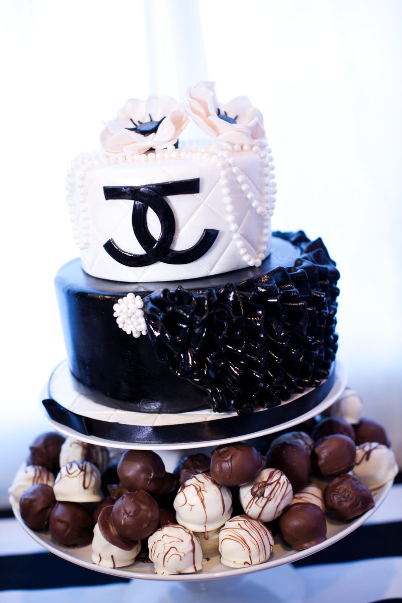 chanel party theme cake birthday