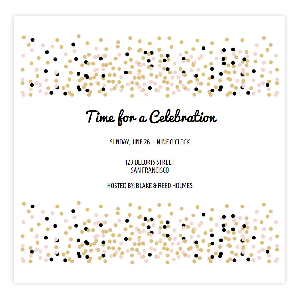 Confetti Invitation