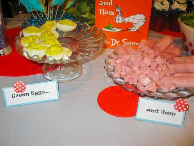 dr seuss birthday party food green eggs and ham