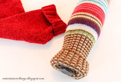 Recycled Sweater Wine Bottle Gift Bags Tutorial DIY Upcycle