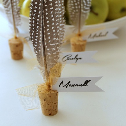 Feather Place Card