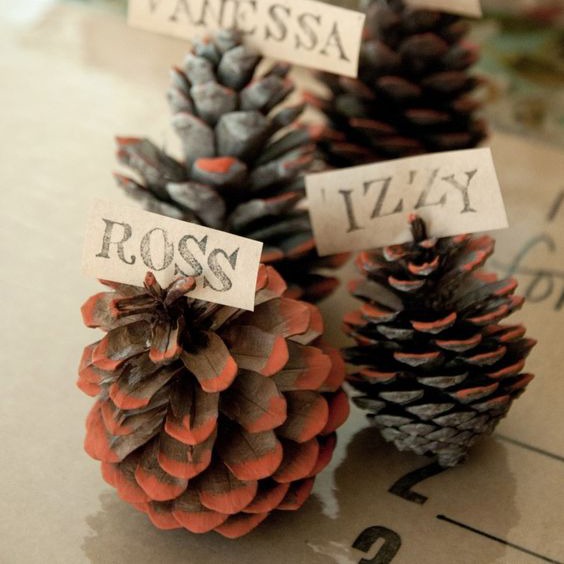 Pine Cone Place Card