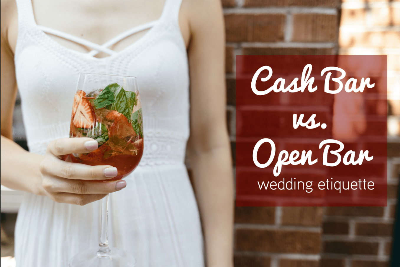 Cash Bar Vs. Open Bar: Wedding Etiquette