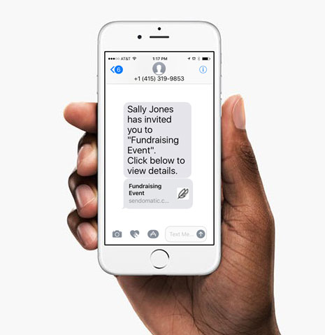 SMS Invitations - texts go directly to your guests phones