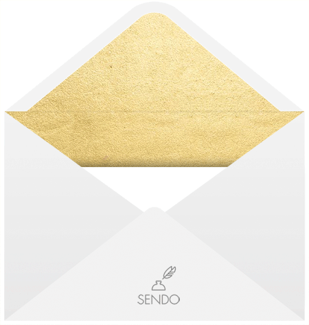 Animated Envelope Invitation in Gold | Sendo Invitations #sendomatic