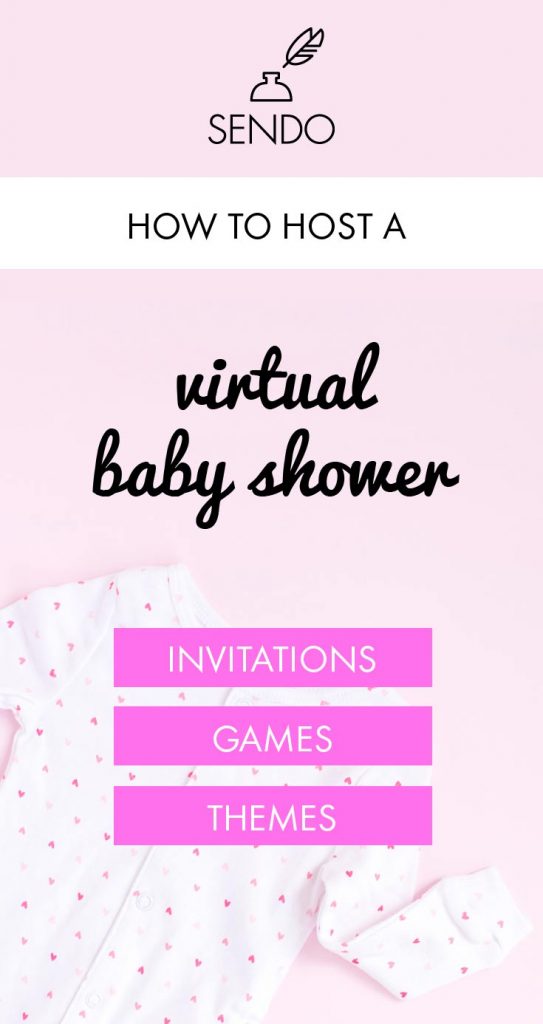 How to host a virtual baby shower | Sendo Invitations #babyshower #babyshowerfun #virtualparties #invitations