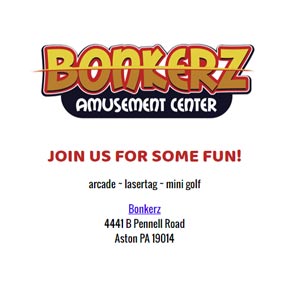 Branded Invitation - Bonkerz