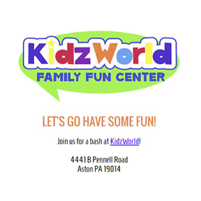 Kidz World Branded Invitation