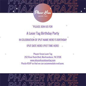 Laser Tag Invitation