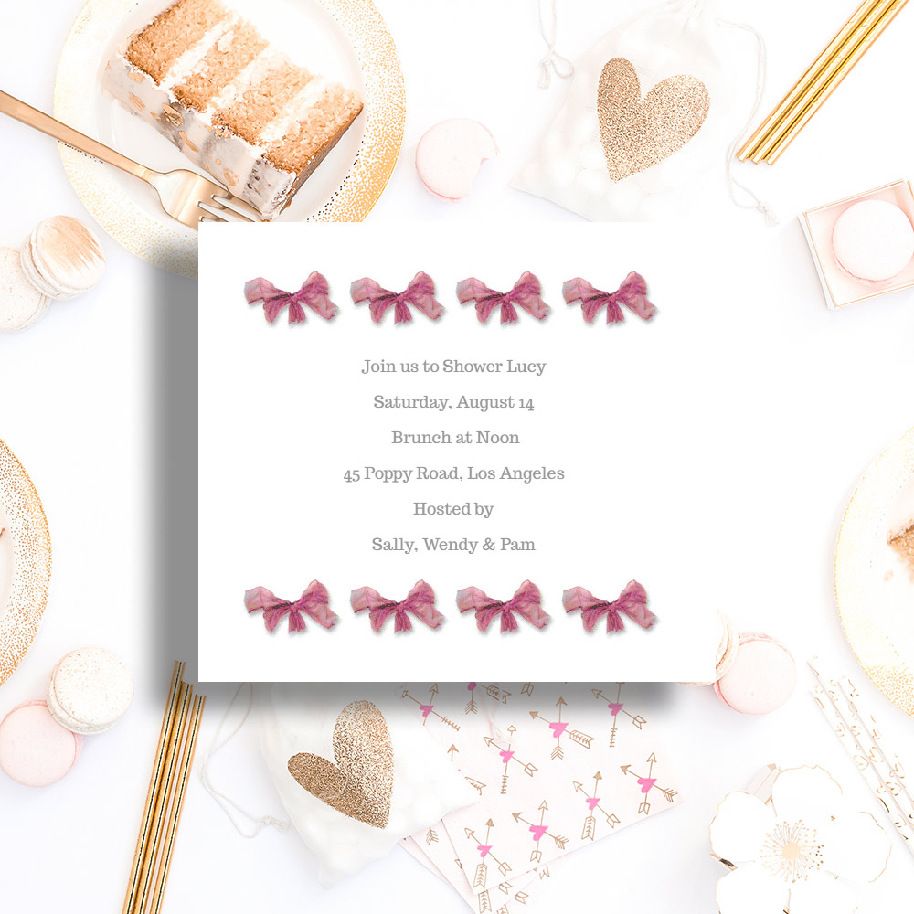 Baby shower store wording invite