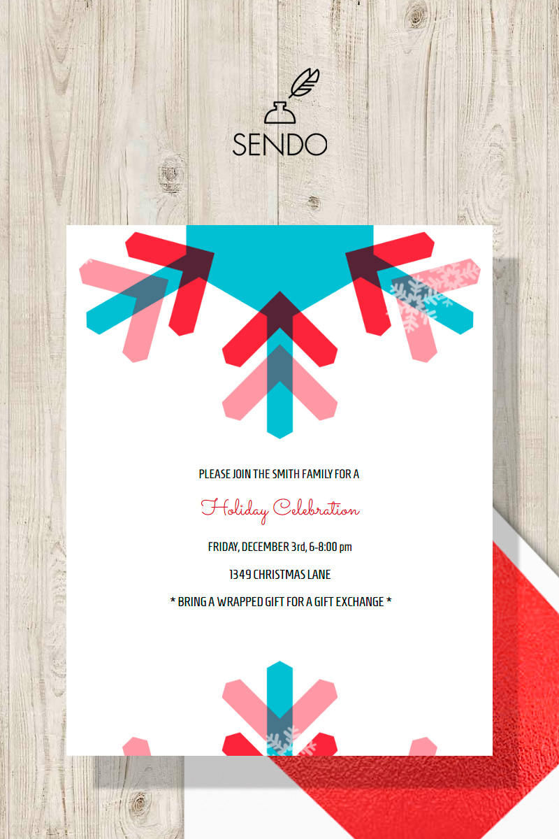 Snowflake Holiday Invitation