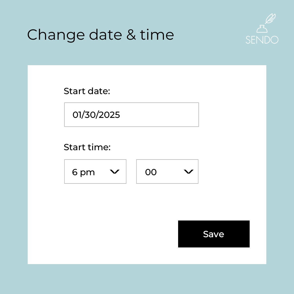 How to change your party date and time | Sendo Invitations