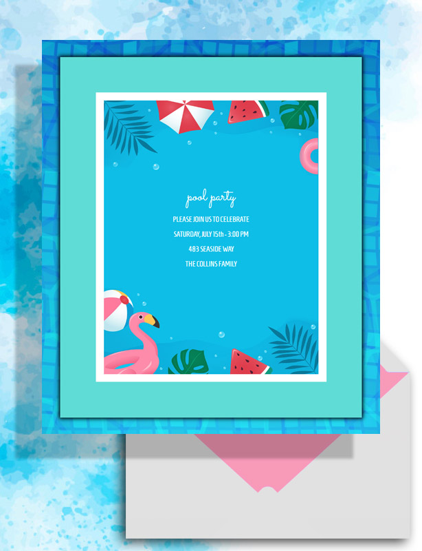 Pool Party Invite | Send by text or email