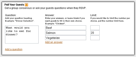 Add Polll Questions