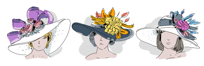 Fancy Hats Online Invitation - Great for Kentucky Derby invites or Summer Parties