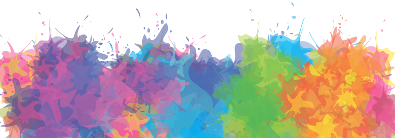 Rainbow Splatter Email Invitation