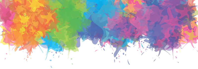 Rainbow Splatter Invitation