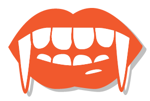 Vampire Teeth Online Halloween Invitation