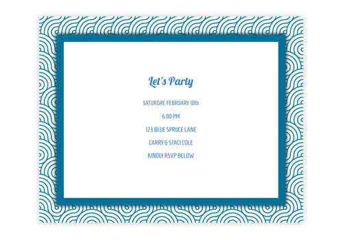 Blue Swirls Invitation | Sendo
