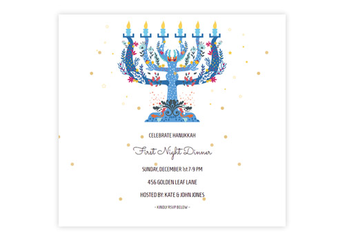 Hanukkah first night dinner