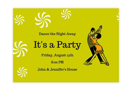 Salsa Dance Electronic Invitation