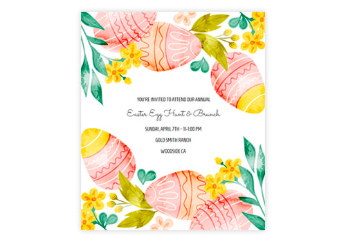 Spring Easter Eggs Invitation | Sendo